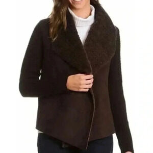 Chelsea & Theodore Faux Fur cardigan brown